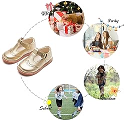 Felix & Flora Toddler Little Girl Gold Mary Jane