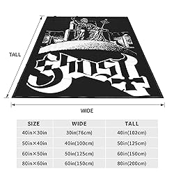 Slfkrog Ghost Flannel Throw Blanket for Couch and
