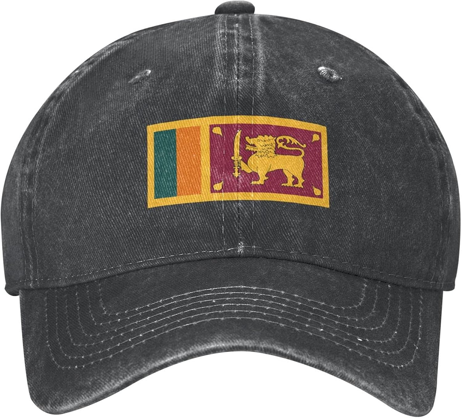 Flag of Sri Lanka Funny Trucker Baseball Hat Denim Adjustable Hats for