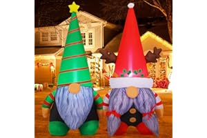 GOOSH 5.4 FT Christmas Inflatable Outdoor Decoration, Blow Up Gnomes Built-in LEDs, Holiday Inflatables for Indoor Outdoor Patio Lawn Birthday Party Xmas Gift
