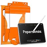 OMOTON PAPERSENSE Paper Screen Protector for iPad Mini 7/6, 8.3 Inch | Paper-Feel Matte Texture for Natural Writing &amp; Drawing with Apple Pencil, Reduces Tip Wear, Tray Install, 2 Pack