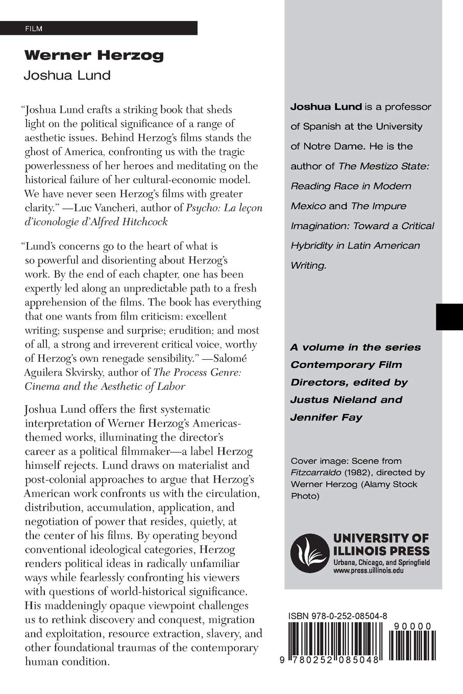 Werner Herzog Contemporary Film Directors Lund Joshua 9780252085048 Amazon Com Books