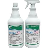 Theochem In-Cide Hospital Grade Disinfectant, Fresh Scent, 32 oz, 2-Pack | Kills 99.9% of Germs &amp; Bacteria, Controls Mold &amp; Mildew, Bathroom Cleaner, Deodorizer, Sanitizer