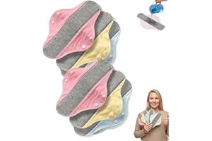 Reusable Leak-Proof Washable Incontinence Pads for Women – Ultra Thin Absorbent Cloth Pads, Waterproof Backing, Breathable So