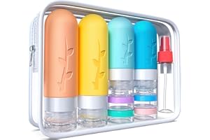 TOCELFFE 18pack Travel Bottles for Toiletries,TSA Approved Silicone Travel Containers jar for Toiletries,Leak Proof Refillable Liqus Shampoo And Conditioner Travel Essentials toiletry Bottles