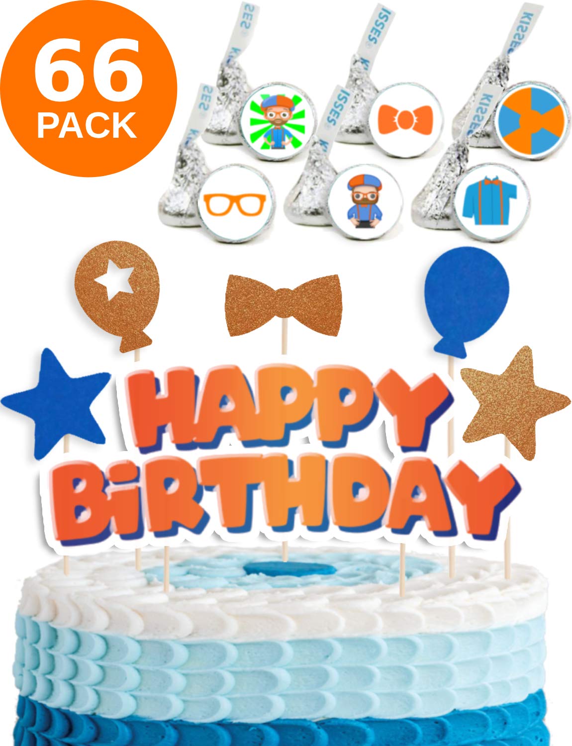 Blippi cake topper with name and age Party Supplies Handmade Products  malibukohsamui.com