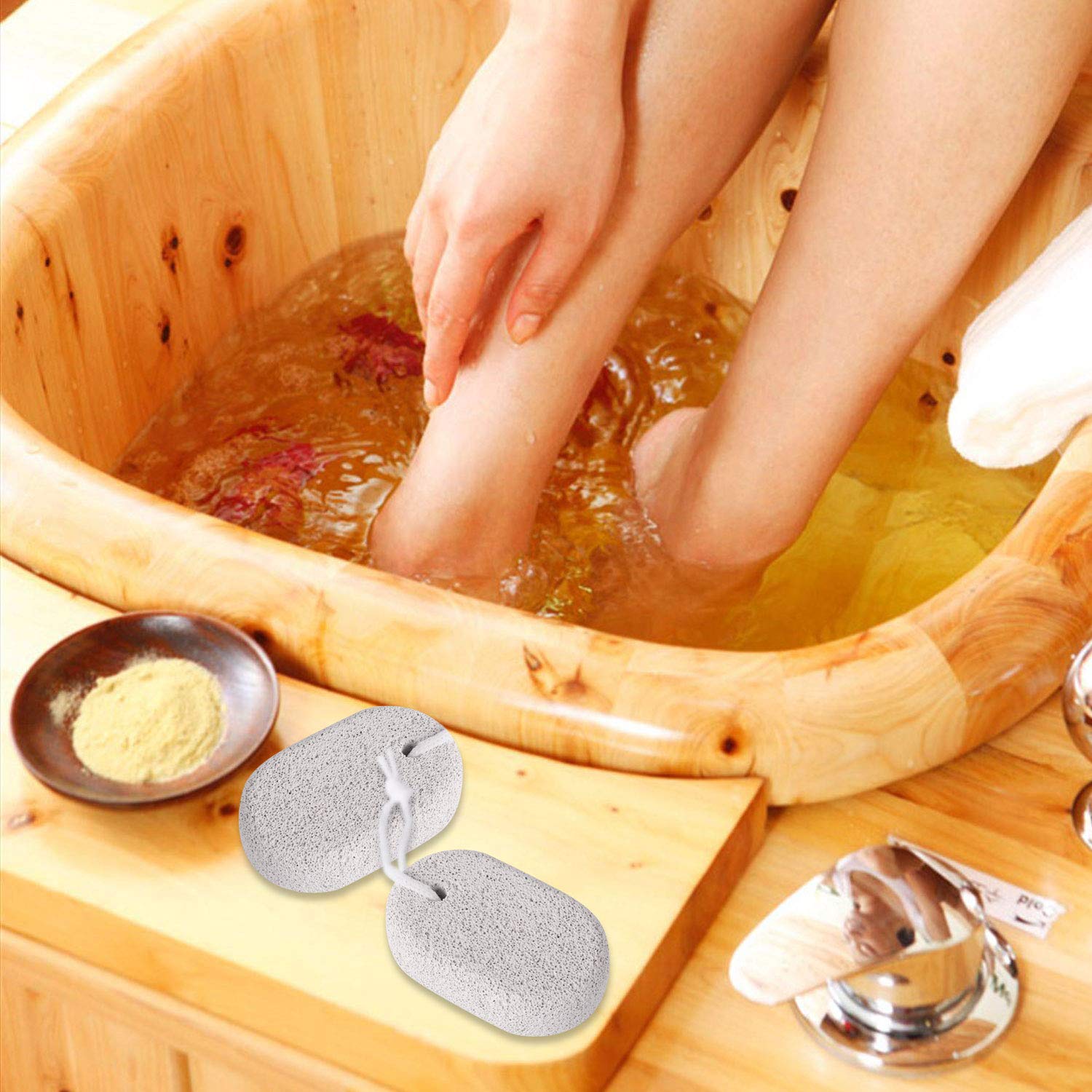 4 Natural Pumice Stone Lava Pedicure File to Remove Foot's Dead Skin Callus Exfoliation: Beauty
