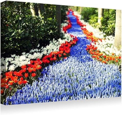 Amazon Co Jp 40x50cm アートパネル ポスター 湿気を防ぐ キャンバスアート インテリア 絵画 美しく花壇 アートフレーム 取り付けやすい 装飾軽くて取り付けやすい 壁掛け アート 装飾 壁絵 ホーム キッチン