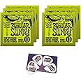 Ernie Ball 2221 Regular Slinky String Set (10-46) Electric Guitar Strings - 6 Pack with Picks