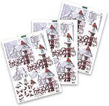 Katy Sue 3D Die-Cut Decoupage Pack Christmas Robins 12 A4 Sheets view 4