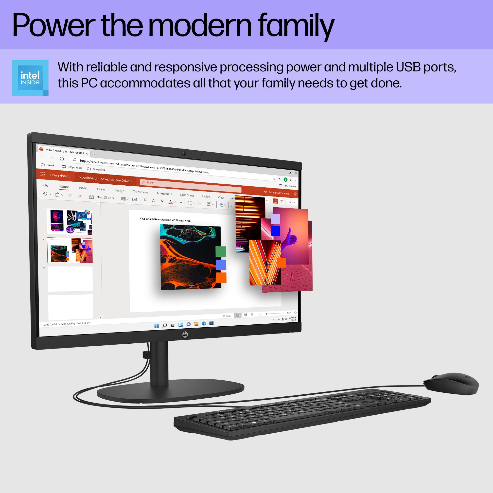 HP 21.45 inch All-in-One Desktop PC, FHD Display, Intel Processor N200, 8 GB RAM, 512 GB SSD, Intel UHD Graphics, Windows 11 Home, Jet Black, 22-dg0340 (2025)