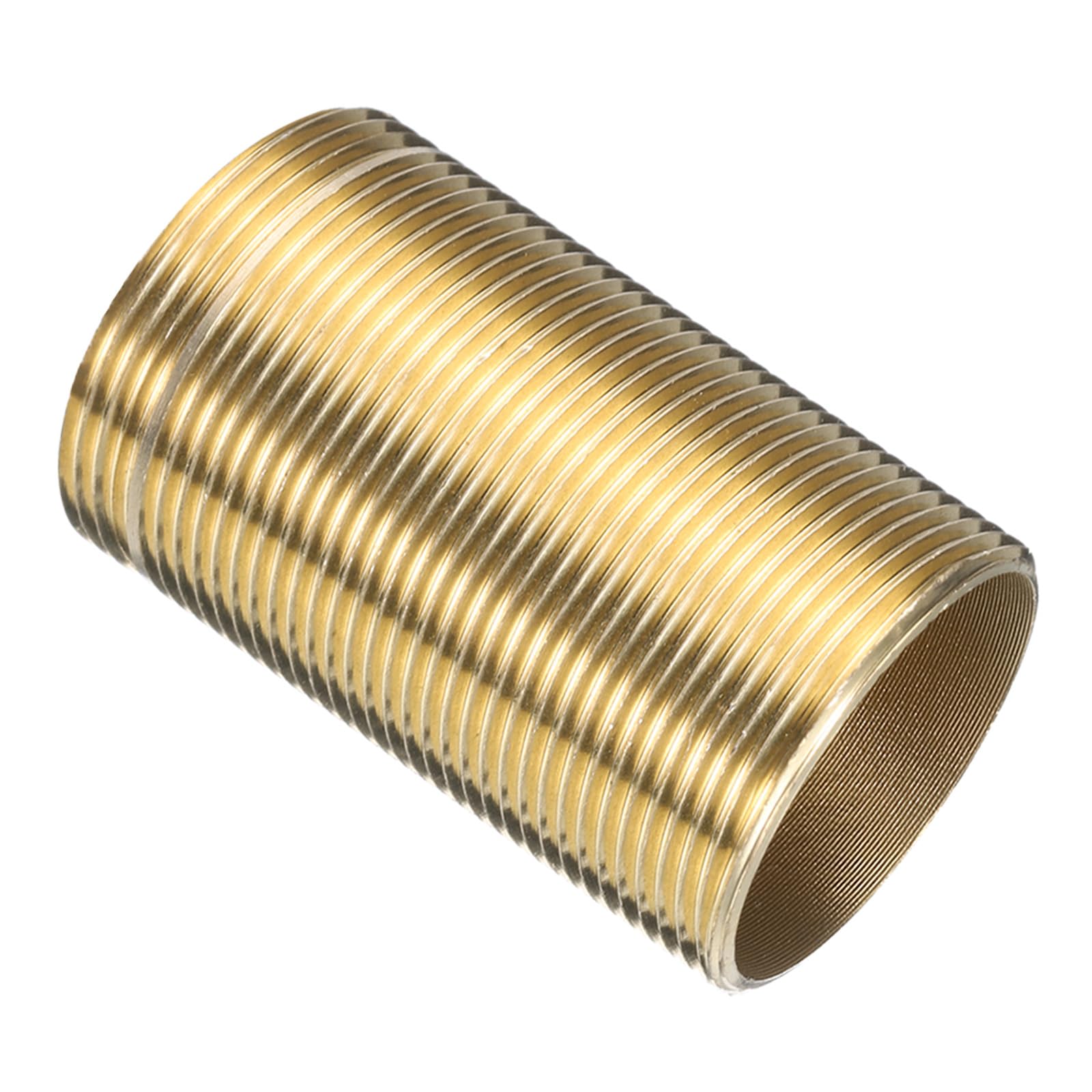 uxcell 2" Faucet Mount Extension Shank Brass Threaded Pipe Lengthen Mounting Shank Lengthen Fixed High Foot Golden 1PCS