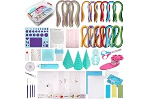 MDLUU Paper Quilling Kit with 1860 Strips and Quilling Tools and Storage Box, Paper Quilling Craft Great for DIY Learning Class, Home Decoration, Birthday Gift
