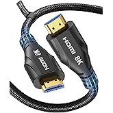 Cratree 10K 8K Long HDMI Cables 30FT - 8K 60hz, High Speed HDMI Cable 4K 120hz Braided,48Gbps,HDCP 2.2&2.3,eARC, Compatible f