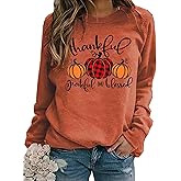 Susongeth Fall Pumpkin Sweatshirt for Women It's Fall Y'all Pumpkin Pullovers Halloween Thanksgiving Long Sleeve Shirt Tops