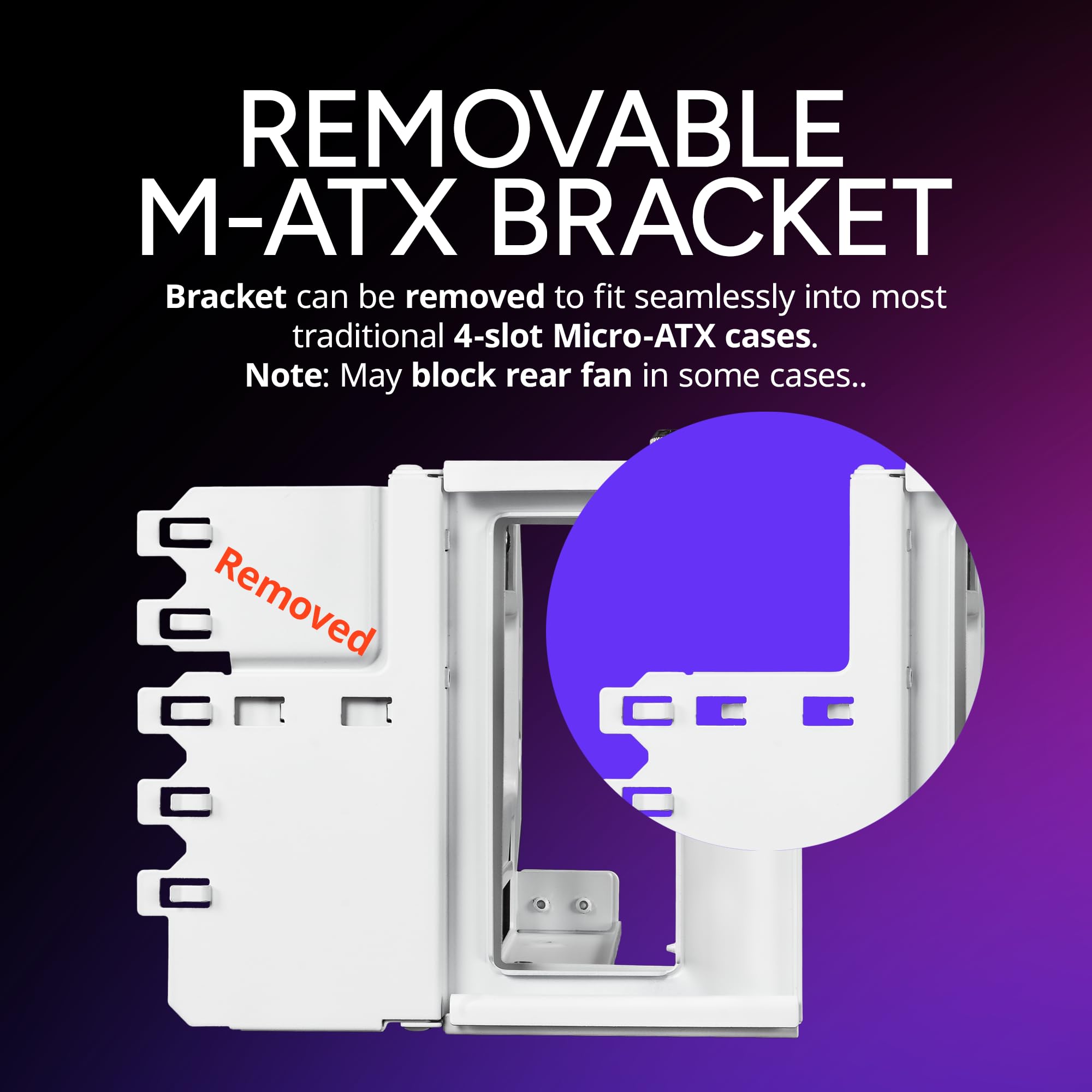 Cooler Master Vertical GPU Card Holder Kit V3 White , PCIe 4.0 5.0 Motherboards GPUs RTX 5090 RX 9070 XT, ABS Casing, 165mm Length, Modula Adjustable for E-ATX ATX Micro ATX Case