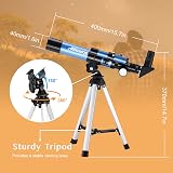 Aomekie Kids Telescope 40mm 400mm Refractor with Finder Scope Tripod view 6