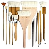 GACDR Pottery Brushes for Glazing,15 Pcs Ceramic