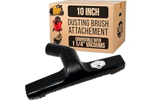 MP Maresh Products Genuine Deluxe Brush Attachment - Horse Hair Brush, Wet Dry Vacuum Cleaner, Central Vacuum System Parts & Accessories, Dust Floor, 32mm Standard Size - Black (10 Inch)