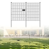 No Dig Fence Tall Garden Fence, 5 Panels Dog Fence