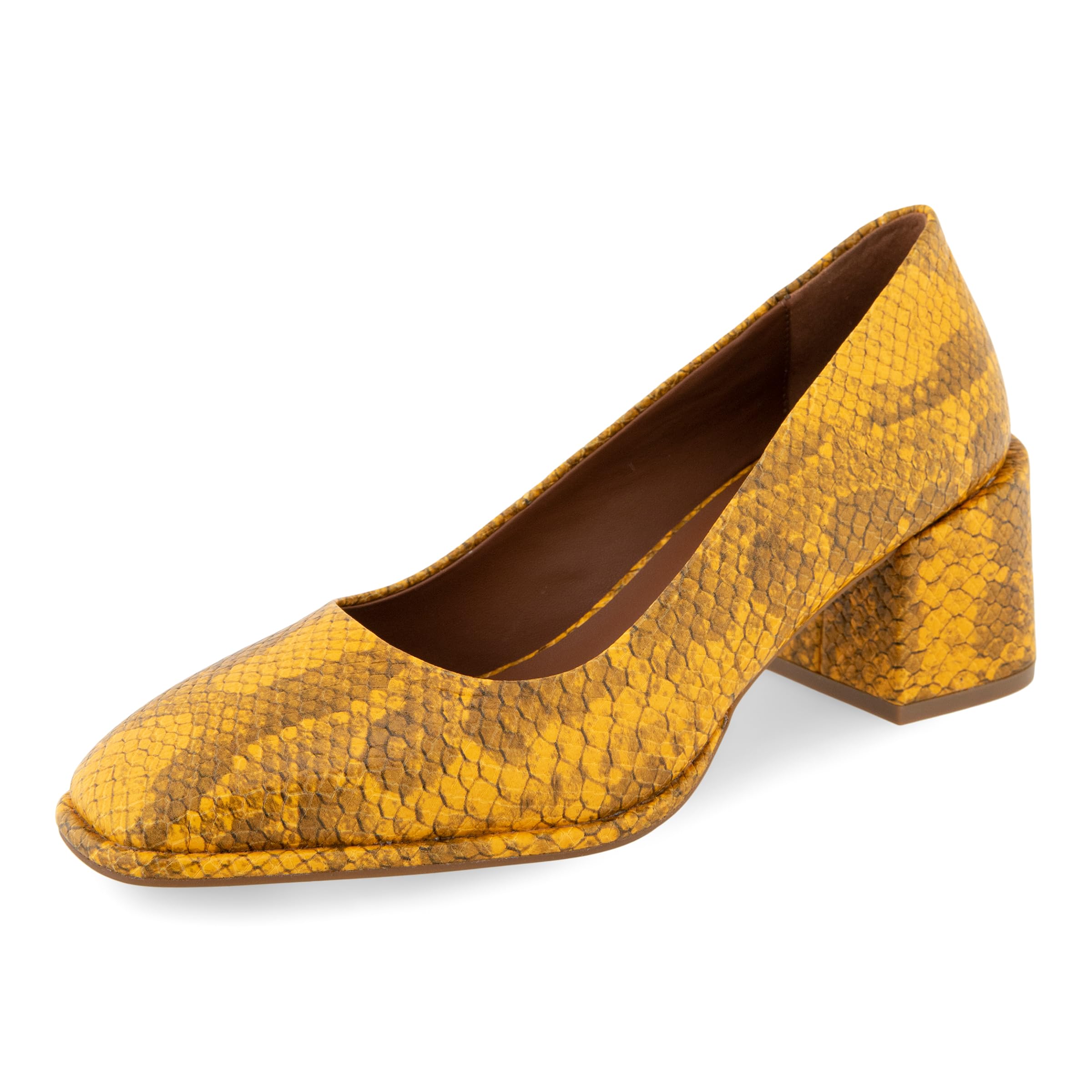 Aerosoles Women’s Alae Pump, Marygold Snakeprint Leather, 7