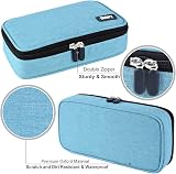 Chelory Large Pencil Case Big Capacity Oxford 8.8x4.4x2.2 inch Light Blue view 4