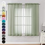 Chyhomenyc Sage Green Sheer Curtains 54 Inch Long 2