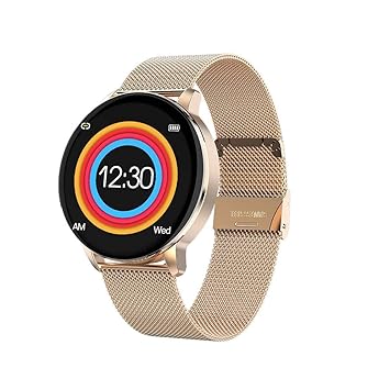 YAALO Reloj Inteligente Metal, Hombres Mujer Fitness Tracker ...