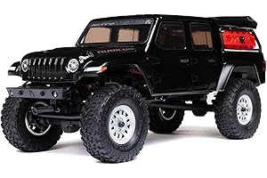 Axial RC Truck SCX24 Jeep Gladiator 4 Wheel Drive Rock Crawler Brushed RTR (Nothing Needed to Complete Ready-to-Run), Black, AXI00005V2T5, Remote Control Car, RC Car, RC Crawler