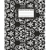 Composition Notebook: The Vintage Floral Journal| Wide Ruled| 7.5 x 9.25 inches,100 Pages| Students, Teens,Teachers, Adult Journaling