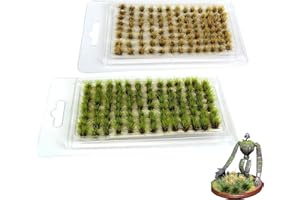 Strand Deco Miniature Static Grass Flocking 208-Pack – Nylon Model Scenic Turf Clusters for Train Sets, Dioramas, Architectur