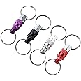 4 Packs Quick Release Detachable Pull Apart Keychain - Secure Key Attachment to Bag, Purse & Belt - Easy Access to Keys (4…