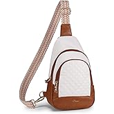 Crossbody Bags for Women Anti Theft Small Sling Handbag with Zipper Lock Vegan Leather RFID Blocking Chest Pure