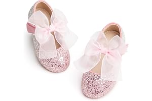 Kiderence Toddler Little Girls Dress Shoes Ballerina Ballet Flats Kids Mary Janes