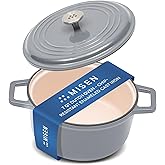 Misen 7 QT Enameled Cast Iron Dutch Oven - Chip-Resistant Enamel Coating - Thick Iron Core For Heat Retention - Large Cooking