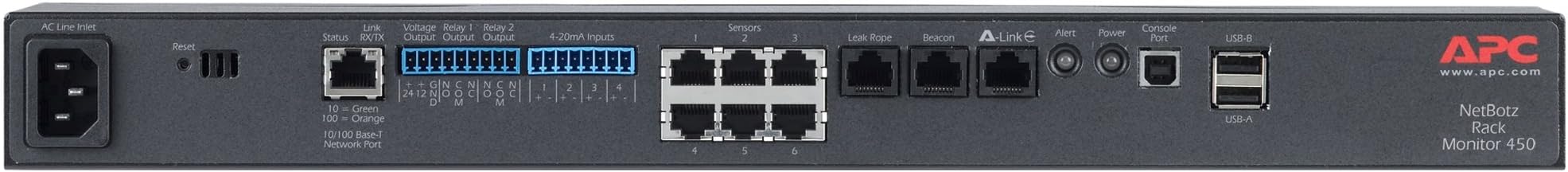 Amazon Com Apc Nbrk0451 Netbotz Rack Monitor 450 With 120 240v Power Supply Computers Accessories