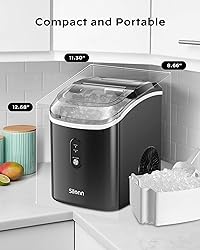 Nugget Ice Maker Countertop - 33lbs/24H, Silonn