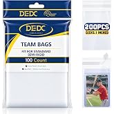 DEDC 200Pcs Team Set Bags Resealable Card Holder for Semi Rigid Card Sleeves Team Bags for Trading Cards Card Grading Fits Semi Rigid Sleeves