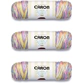 Caron Simply Soft Paints Yarn for Crocheting, Baby Brights, 3-Pack | #4 Worsted Yarn, 100% Acrylic, Soft Variegated Yarn for Crocheting, Blankets, Crochet and Knitting, 235yd, 141g/5oz per skein
