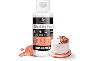 Edible Glitter Paint Set - 2 fl.oz Metallic Edible Cake Paint for Cake Decorating, Baking, Cupcakes, Candy - Food Grade Shimm
