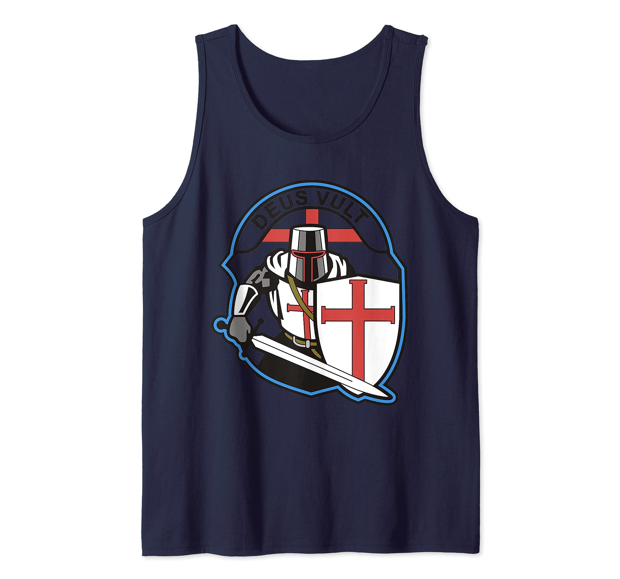 DEUS VULT Knights Templar Crusader Airsoft Paintball Tank Top