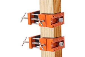 SLIIMU 2 Pack Cabinet Clamps for Installing Cabinets with Adjustable Depth Drill Guide Hole, Kitchen Cabinet Face Frame Clamps Pair, Claw Clamp for Cabinets Install, Cabinetry Alignment Installation Tool