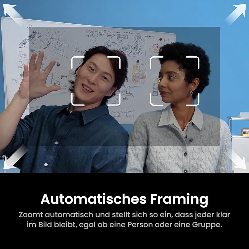 Link 2C Pro Auf Geht's-Bundle – 4K PTZ-Webcam für PC/Mac, 1/1,3"-Sensor, Schwachlicht, Auto-Framing, HDR, rauschunterdrückende Richtmikrofone, unterstützt Stream Deck, Zoom