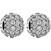 Amuefer 2PCS S925 Clip Stopper Spacer Charms for Pandora Bracelets, Pavé, CZ, Silver 14K Gold Rose Gold Plated, for Christmas Mothers Valentine's Day Graduation, Jewelry Gifts for Women