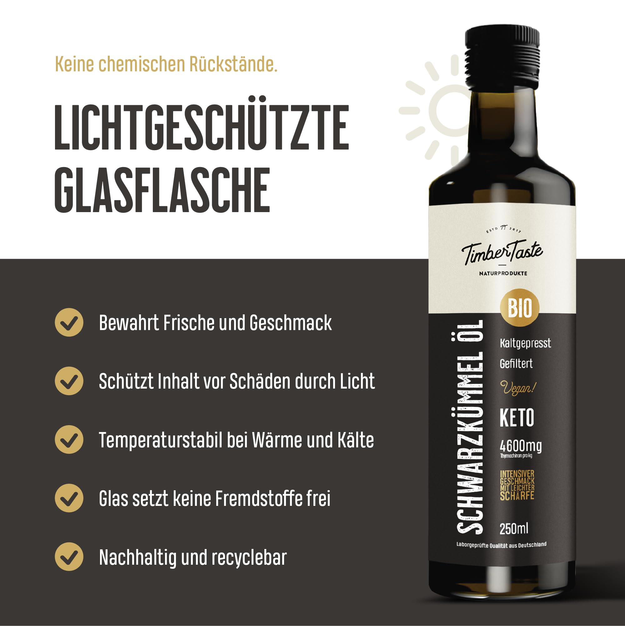 Nigella Schwarzkümmelöl Bio kaltgepresst 250ml – Ägyptisches Schwarzkümmel Öl Black Seed Oil - Schonend gefiltert - Angenehm milder Geschmack - Aus deutscher Ölmanufaktur 4