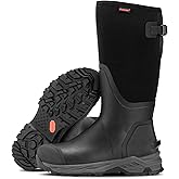 Showave Men's Rubber Hunting Boots, Waterproof Rain Boots Insulated Neoprene Mud Boot, Durable Arctic Outdoor Working Boot with Steel Shank