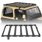 Hooke Road YJ Roof Rack Aluminum Cross Bars Overland Rooftop Cargo Carrier Basket for 1987-1995 Jeep Wrangler YJ (Hardtop Only)