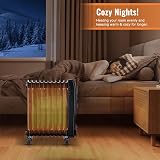 PureMate 2500W Oil Filled Radiator 11 Fin 3 Power Settings Thermostat Timer view 7