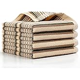 SALAS Premium Cotton Kitchen Dish Towels for Drying Dishes,Large Long Kitchen Hand Towels, Thick Highly Absorbent Dish Clothes Tea Towel Sets with Hanging Loop, 16" X 26", 4 Pcs