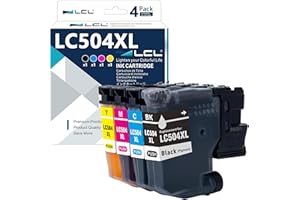 LCL LC504 LC504XL High Yield Ink Cartridge Replacement for Brother LC504XLBK LC504XLC LC504XLM LC504XLY Compatible with INKve